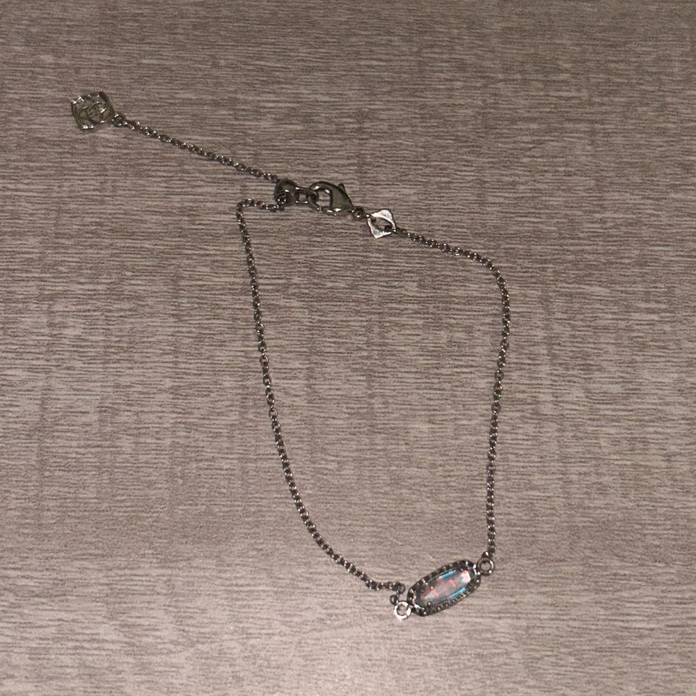 Kendra Scott Silver Chain Bracelet with Iridescent Stone - Picture 4 of 4
